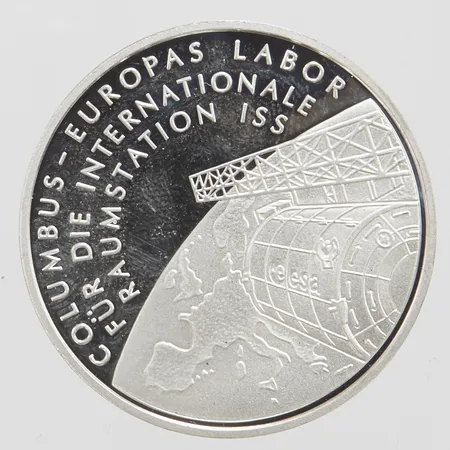 Mynt 10 euro Tyskland, 2004, Ø32,5mm, silver 999/1000 Vikt: 18,1 g
