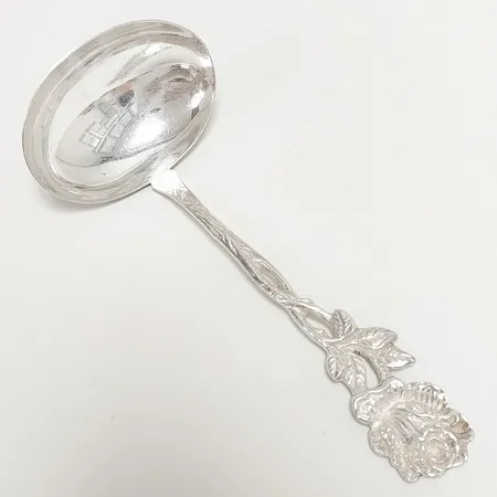 Såsslev med ros 13cm, 1955, silver 830/1000 Vikt: 32,4 g