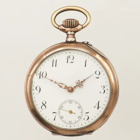 Fickur Ø51mm liten sekundvisare, bucklig, innerboett i metall silver 800/1000 bruttovikt: 88,2g Vikt: 88,2 g