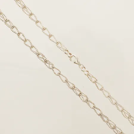 Collier längd 43cm, bredd ca 5mm silver 925/1000 Vikt: 12 g