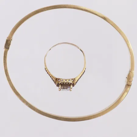 Diverse guld buckligt stenar saknas, OBS ej märkesdesign, 14K  Vikt: 9,6 g