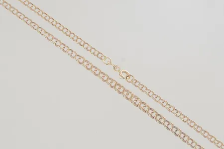 Halskedja bismark längd 45 cm bredd 3-4 mm, 18K Vikt: 5,3 g
