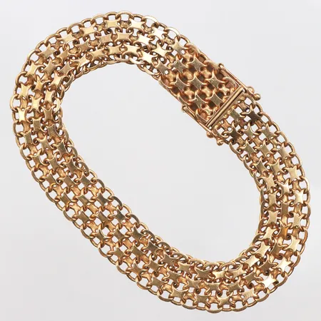 Armband X-länk, längd 19cm, bredd 11,2mm, 18K. Vikt: 21 g