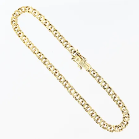 Armband Bismarck längd 19,5cm, bredd 3,5mm, 18K Vikt: 6,2 g