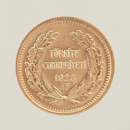 Mynt Ankara Hakimiyet Milletindir "Turkiye Cumhuriyeti" Ø22mm 21,6K  Vikt: 7,2 g