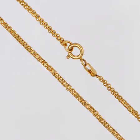 Collier längd ca 52,5cm bredd 2mm, defekt/ojämn, 21K Vikt: 8,9 g