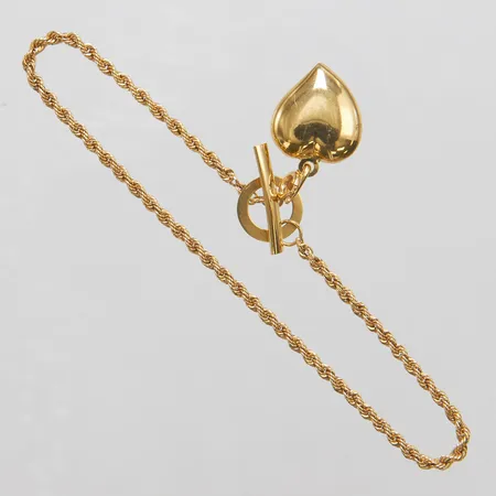 Armband Cordell med berlock, hjärta, längd: 20cm, bredd: 2mm, 18K Vikt: 3,5 g