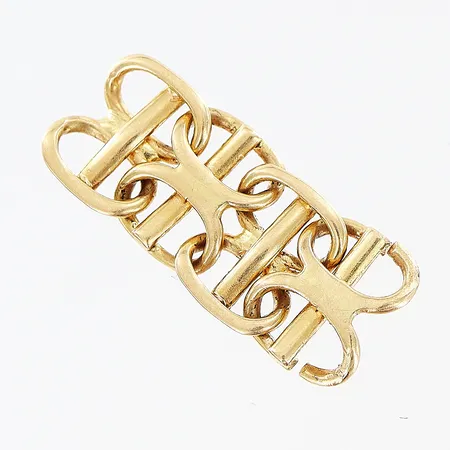 Länkbit X-länk med stav längd 20mm, bredd 8mm, 18K  Vikt: 1,3 g