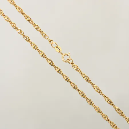Kedja Singapore längd 59,5cm, bredd 3mm 21K Vikt: 12,5 g