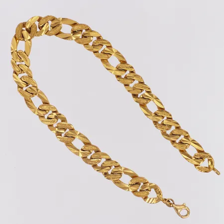 Armband manglad Pansar längd 21,5cm bredd 8,3mm, 21K  Vikt: 23,2 g