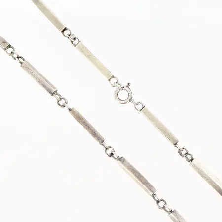 Collier stavlänk längd 41cm, bredd 36mm, obs! ej märkesdesign, silver 925/1000 Vikt: 26,8 g