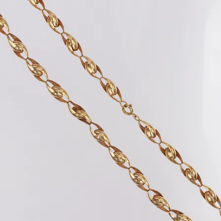 Collier längd 71cm bredd ca 7,5mm 18K  Vikt: 33,2 g
