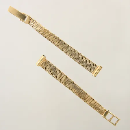 Klockarmband längd 14,5cm bredd 6-7,2mm ojämnheter 18K Vikt: 11,4 g