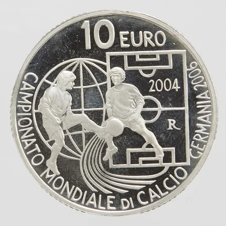 Mynt 10 euro San Marino, 2004, Ø34mm, silver 999/1000 Vikt: 22 g