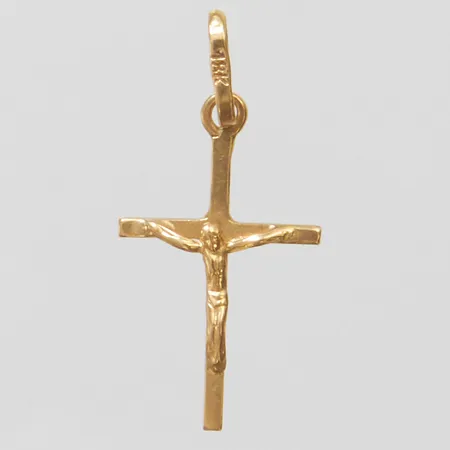 Hänge krucifix längd: 21mm, bredd: 10mm, 18K Vikt: 0,4 g