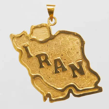 Hänge "Iran" längd: 4,2cm, bredd: 3cm, 18K Vikt: 6,6 g