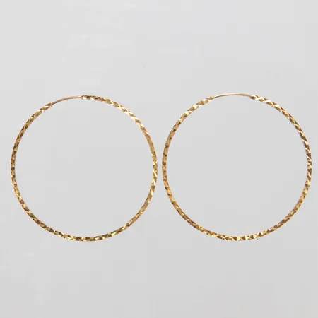 Örhängen creoler Ø38,5mm, bredd: 1,1mm, 18K Vikt: 2,1 g