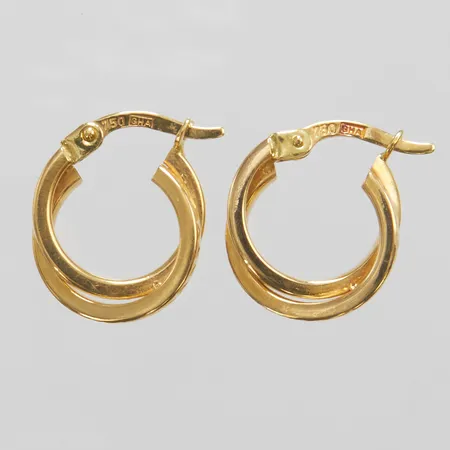 Örhängen längd: 16mm, bredd: 13mm, GHA, 18K Vikt: 1,5 g