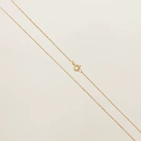 Kedja Singapore längd 50cm, bredd 1,1mm utbytt lås, 18K Vikt: 1,6 g