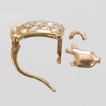 Diverse guld, defekt, stenar, 14K Vikt: 2,5 g