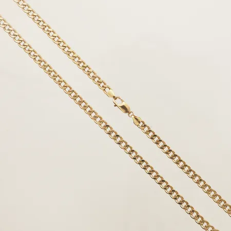 Kedja Pansar längd 55,5cm bredd 5,2mm ihålig GHA 18K Vikt: 16,8 g