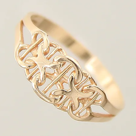Ring X-länk GHA med stav stl: 17¼, bredd 1,9-6,9mm 18K Vikt: 1,6 g