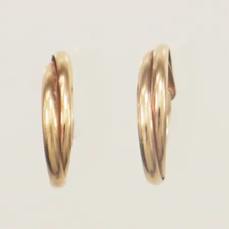 Ett par örhängen creoler Ø12,7mm bredd 2mm 18K Vikt: 0,4 g