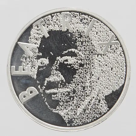 Mynt 5 euro Vincent & Beatrix, Ø29mm, silver 999/1000 Vikt: 11,8 g