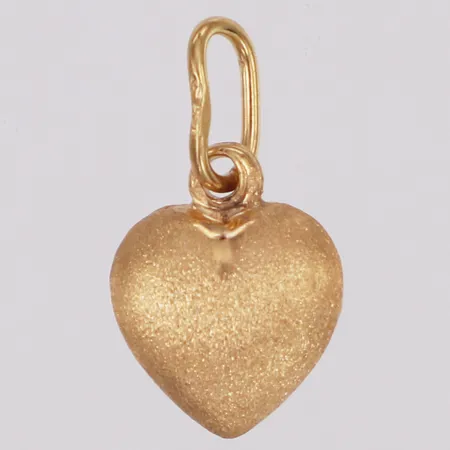 Hänge hjärta borstad yta längd 20mm, 14K Vikt: 1,1 g