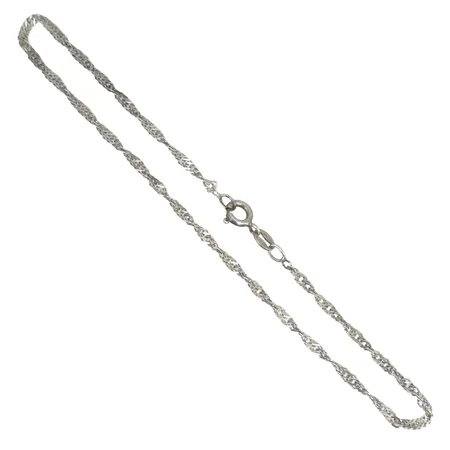 Vristlänk Singapore Guldfynd silver 925/1000, längd 24,5-25 cm, bredd 2 mm Vikt: 1,8 g