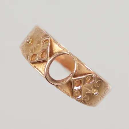 Ring, defekt, av, stenar saknas, 18K,  Vikt: 1,7 g