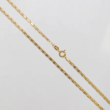 Collier längd: 42,5cm, bredd: 2,5mm, svenska stämplar, 18K Vikt: 8,5 g