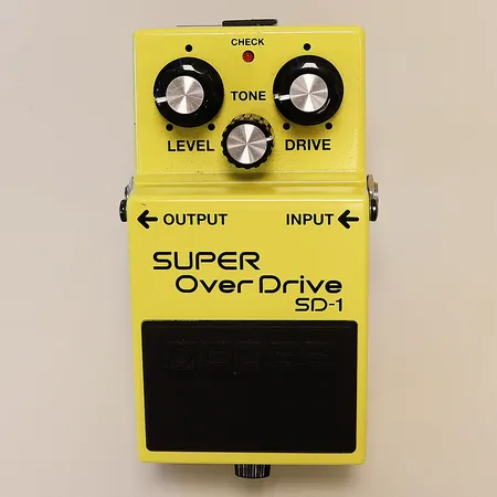 Effektpedal Boss Super Overdrive SD-1, testad, inga tillbehör, kardborre på undersida
