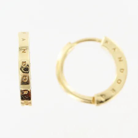 Örhängen creoler Pandora längd 15mm, bredd 2mm, 14K  Vikt: 3,1 g