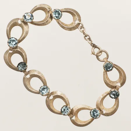 Armband med blå stenar längd 20cm bredd 14mm silver Vikt: 11,2 g