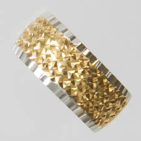Ring stl:20, bredd: 10mm, tvåfärgad, 9K Vikt: 2,1 g