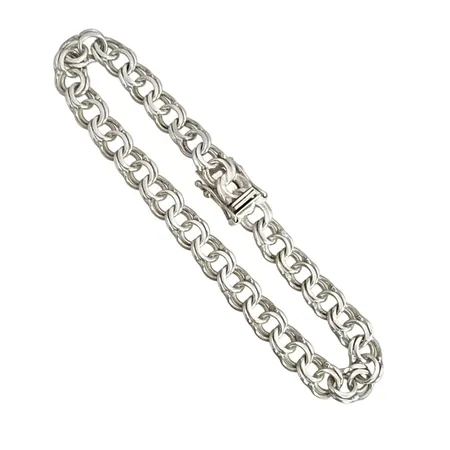 Armband Bismarck silver 925/1000, Guldfynd - GHA, längd 18,5 cm, bredd 6,5 mm Vikt: 10,3 g