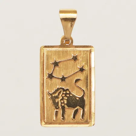 Hänge stjärntecken oxen, längd 25mm bredd 12mm 18K  Vikt: 1,3 g