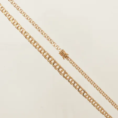 Collier doserad Bismarck längd 45cm, bredd 4,2-7,7mm 18K Vikt: 18,8 g