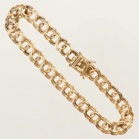 Armband Bismarck längd 19,5cm, bredd 7,7mm 18K Vikt: 19,7 g