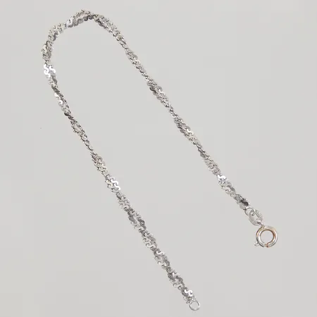 Armband flätad S-länk 17cm, bredd 2,8mm, mindre ojämnheter, 925/1000 silver, Vikt: 2,5 g