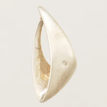 Hänge med diamant ca 0,01ct, längd 30mm bredd13mm silver 925/1000 Vikt: 2,6 g