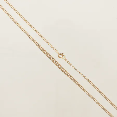 Collier doserat Bismarck längd 42,5cm, bredd 2,6-4,2mm, ojämna länkar 18K Vikt: 4,9 g