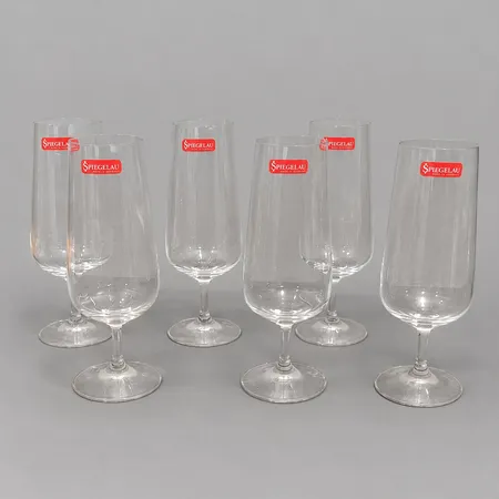 6 Ölglas Capri, Speigelau, 40cl, i kartong Skickas med paket.