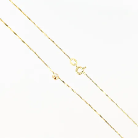 Collier med diamant ca 0,01ct, längd 40cm, bredd 0,5mm, 18K Vikt: 2,7 g