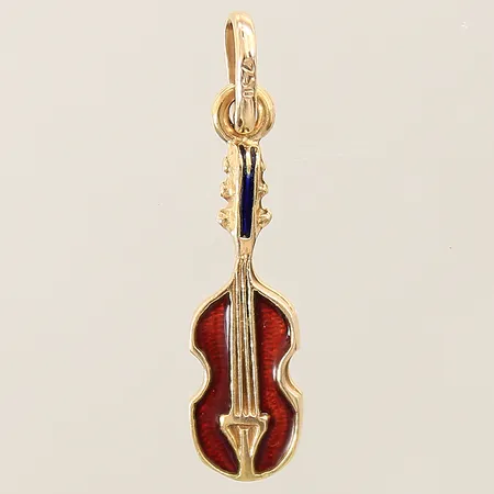 Hänge Gitarr med emalj längd 28mm, bredd 1,2-7mm 18K Vikt: 2,5 g