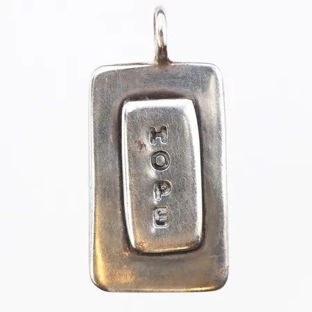 Hänge Efva Attling, längd 35,6mm, bredd 17mm, 925/1000 silver. Vikt: 8,6 g