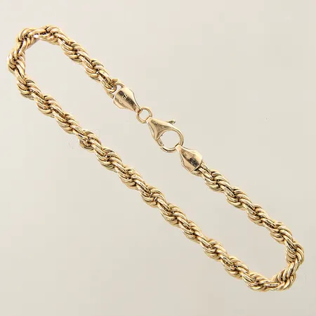 Armband Cordell längd 17cm, bredd 4mm, mindre bucklor 18K  Vikt: 4,4 g