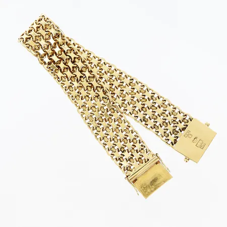 Armband X-länk utan stav, längd 19,2cm, bredd 17mm, 18K  Vikt: 40,6 g