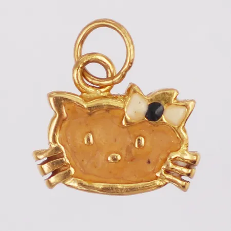 Hänge Hello Kitty bredd 10mm, 21K Vikt: 1,2 g